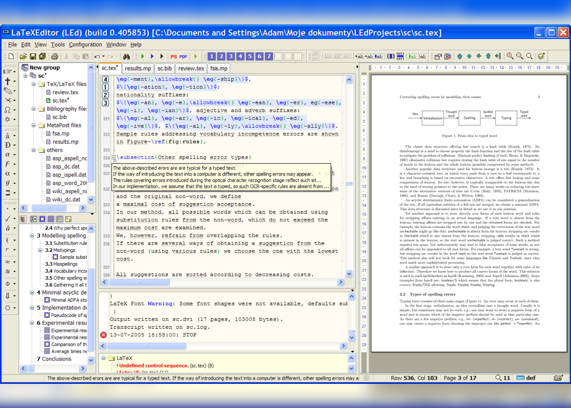 A screenshot showing code folding feature