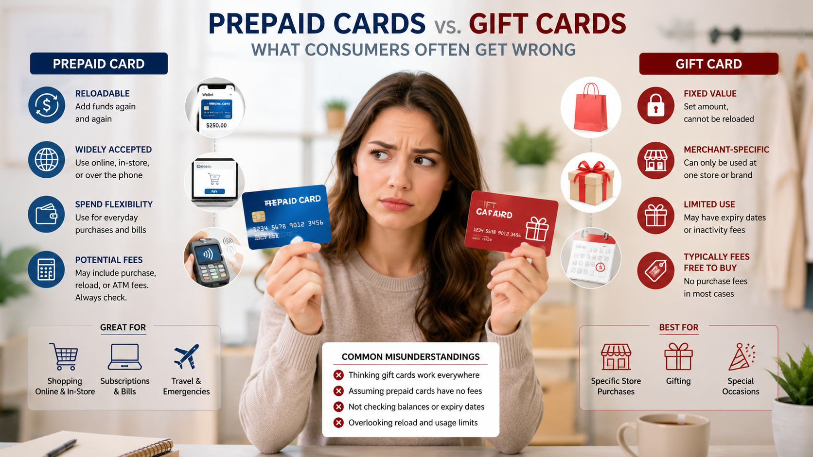 Prepaid Cards Vs Gift Cards: What Consumers Often Get Wrong